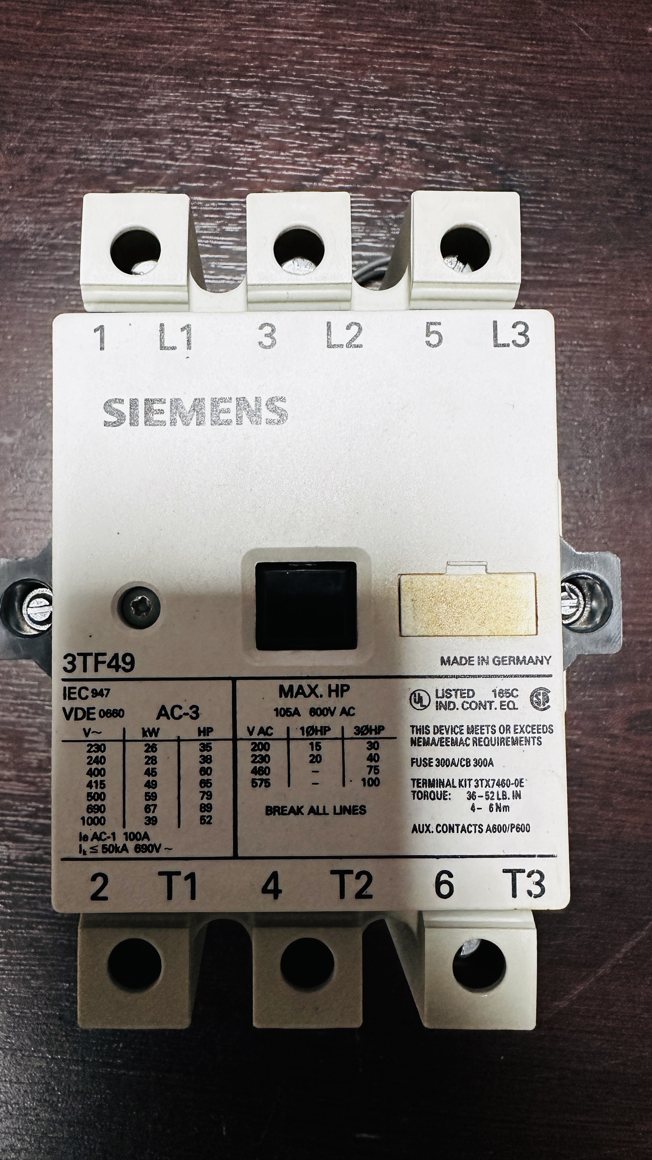 3ZX1012-0TF04-1AA3 / 3TF49 / AC KONTAKTÖR