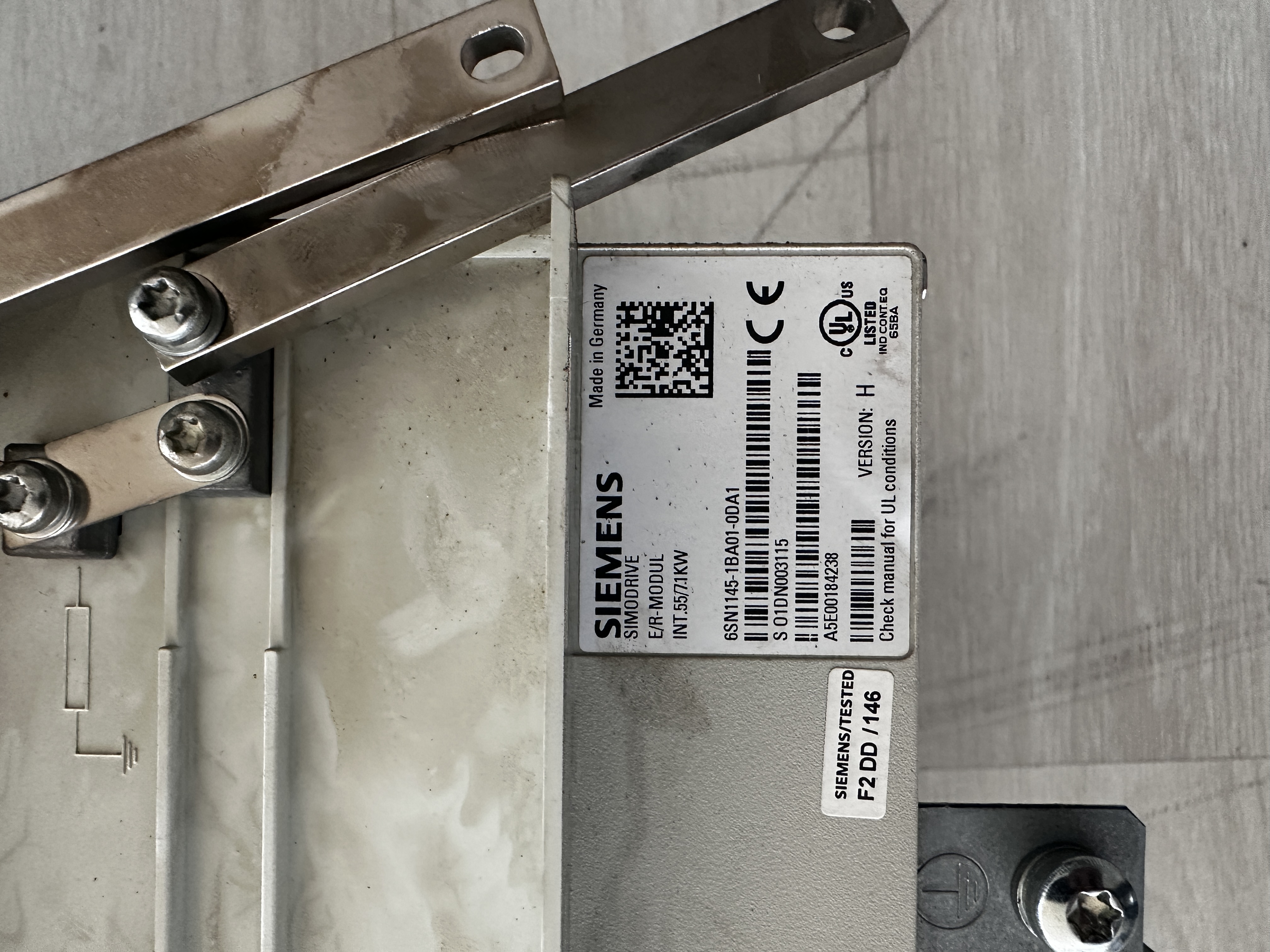 SİEMENS  SİMODRİVE E/R MODÜL55/71KW 6SN1145-1BA01-0DA1